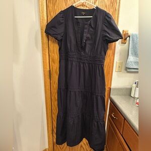 Quince navy Long Sleeve Dress